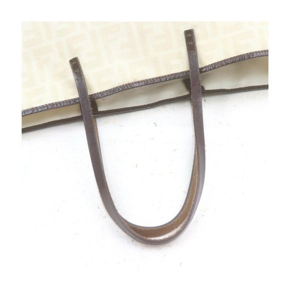 Fendi Ivory x Brown Monogram FF Zucca Roll Tote - Picture 6 of 12